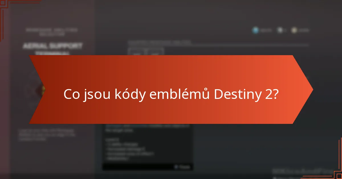 Jak mohou hráči uplatnit kódy emblémů Destiny 2?